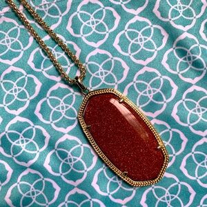 Kendra Scott Reid Adjustable Goldstone Pendant Necklace